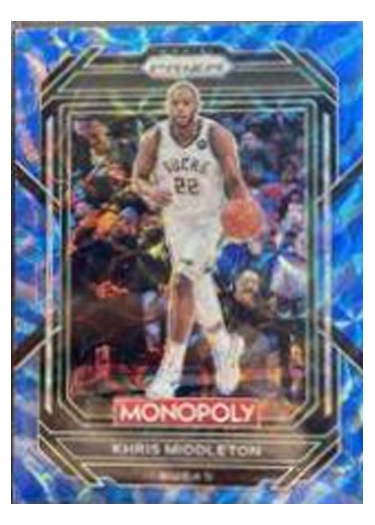 2022-23 Panini Prizm Base Set Khris Middleton Choice Tiger Stripe Prizm #112 card