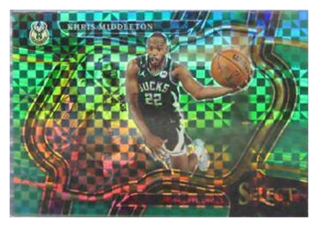 2022-23 Panini Select Base Set Khris Middleton Green Prizm #228 card