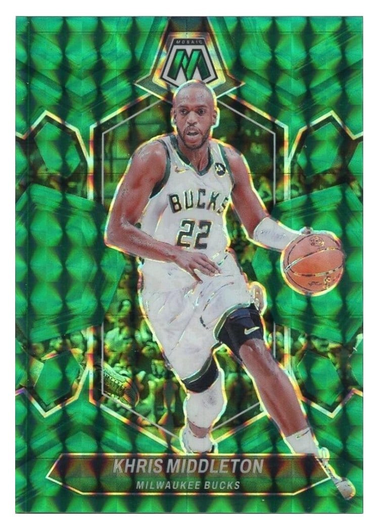 2023-24 Panini Mosaic Base Set Khris Middleton Teal #59 card