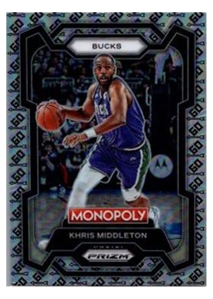 2023-24 Panini Prizm Monopoly Base Set Khris Middleton #50 card