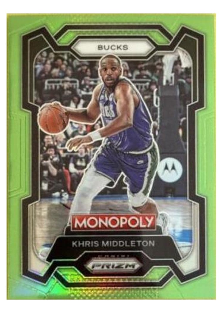 2023-24 Panini Prizm Monopoly Base Set Khris Middleton #50 card