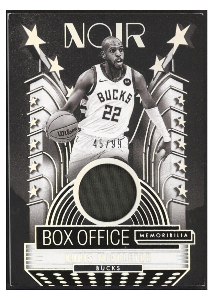 2024-25 Panini Noir Box Office Memorabilia Set Khris Middleton #17 card