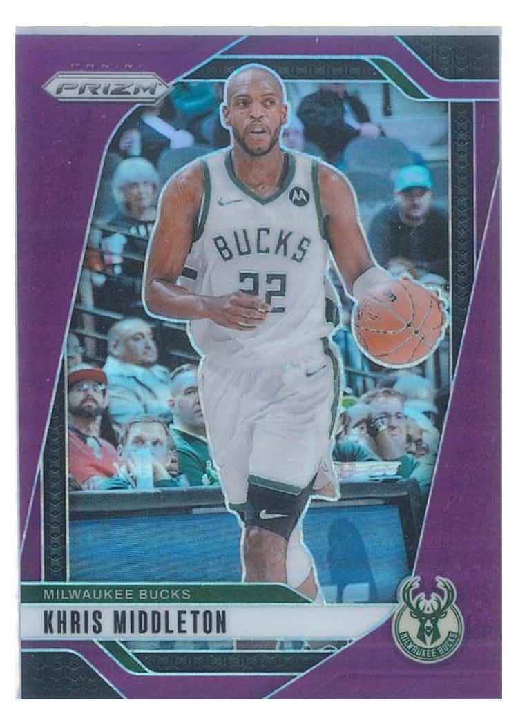 2024-25 Panini Prizm Base Set Khris Middleton Purple #153 card