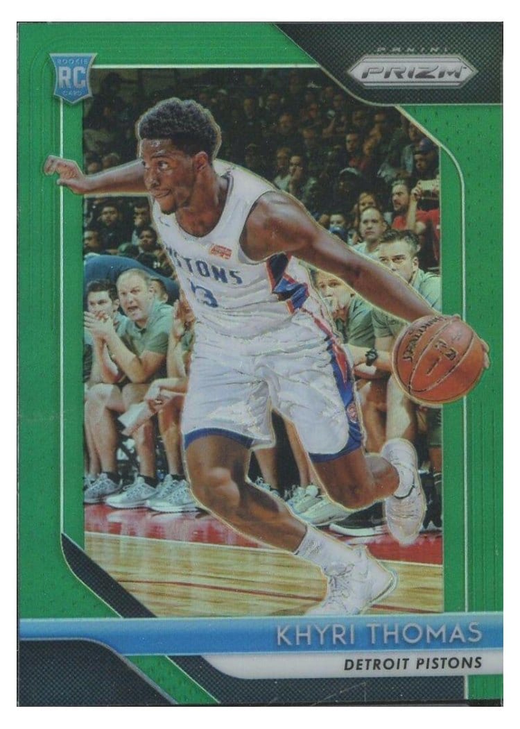 2018-19 Panini Prizm Base Set Khyri Thomas Green Prizm #122 card