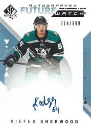 2018-19 SP Authentic Base Set Kiefer Sherwood #224 card