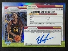 2024-25 Bowman University Chrome College Application Autographs Kiki Iriafen #CAA-KI card