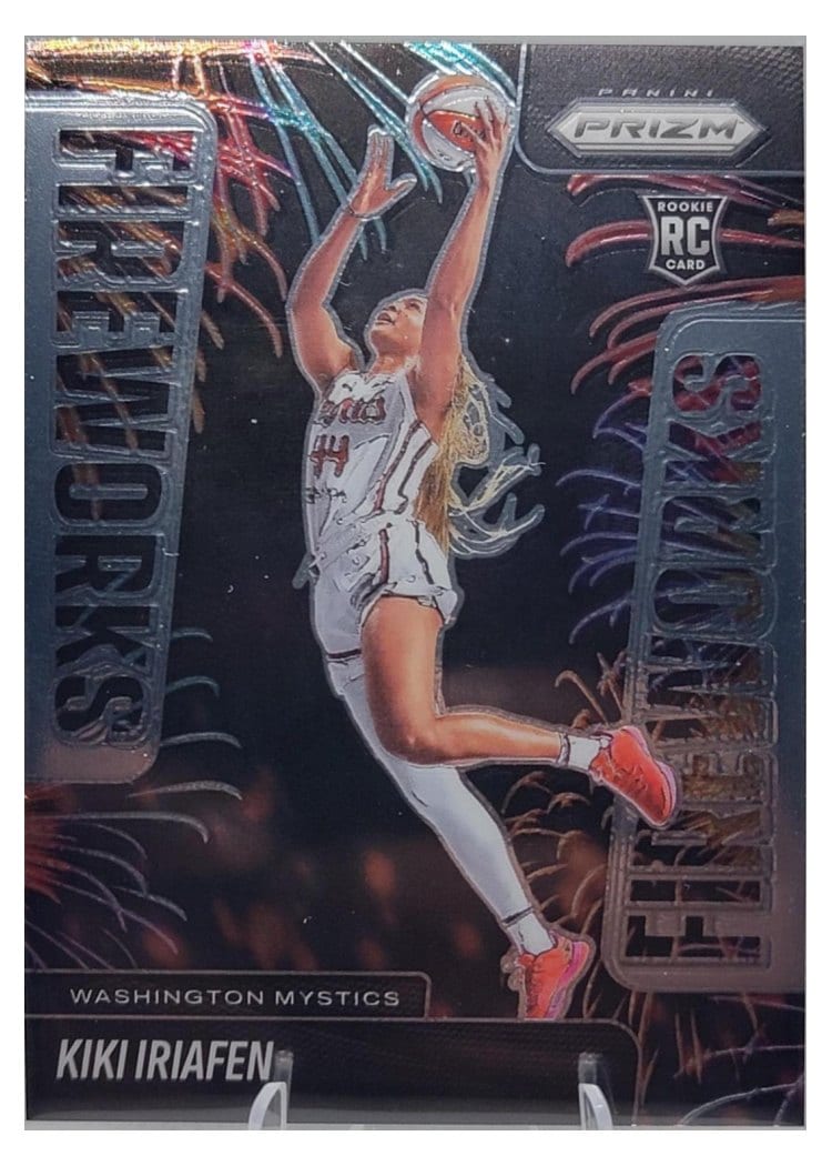 2025 Panini Prizm WNBA Fireworks Kiki Iriafen #13 card