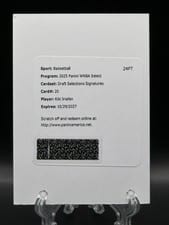 2025 Panini Select WNBA Draft Selections Signatures Kiki Iriafen #20 card