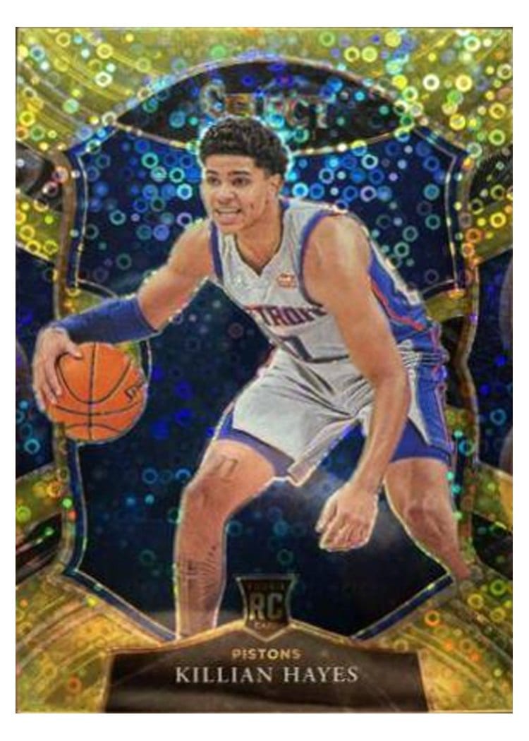2020-21 Panini Select Base Set Killian Hayes Gold Disco Prizm #67 card