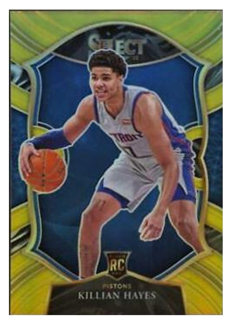 2020-21 Panini Select Base Set Killian Hayes Gold Prizm #67 card