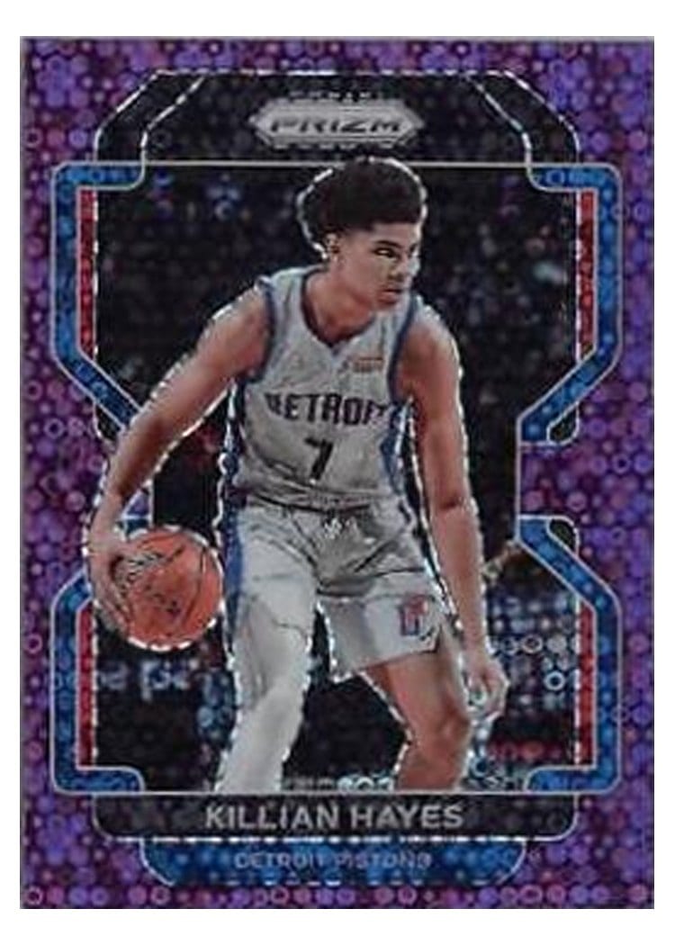 2021-22 Panini Prizm Base Set Killian Hayes Fast Break Purple Prizm #101 card