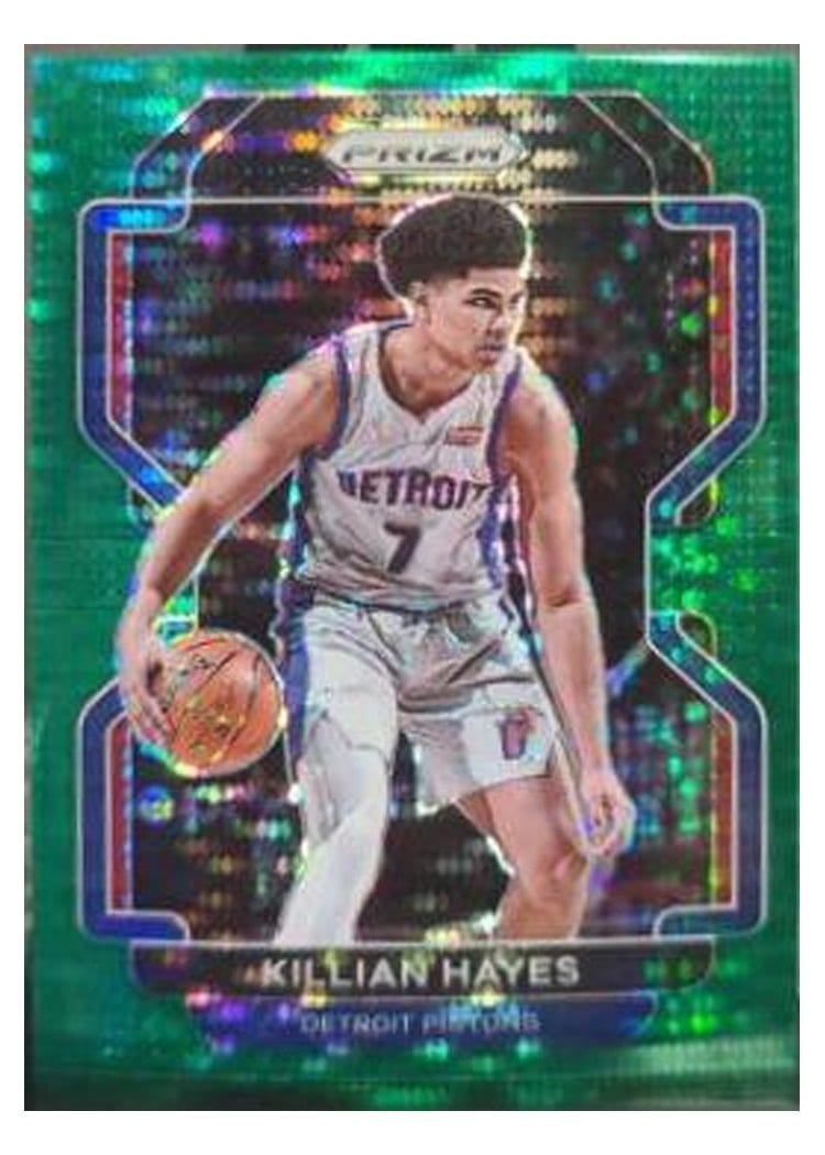 2021-22 Panini Prizm Base Set Killian Hayes Green Pulsar Prizm #101 card