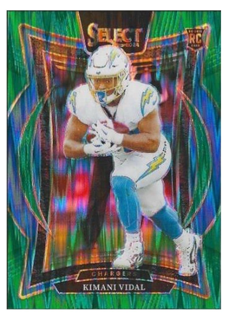 2024 Panini Select Base Set Kimani Vidal Green Prizm Shock #15 card