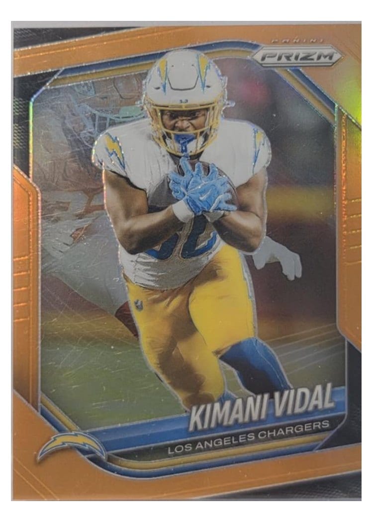 2025 Panini Prizm Base Set Kimani Vidal Orange #134 card