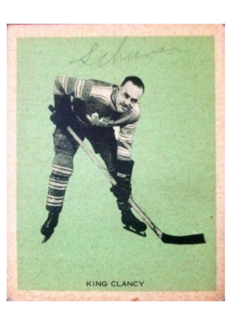 1933 Hamilton Gum King Clancy #17 card