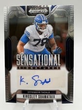 2025 Panini Prizm Draft Picks Sensational Signatures Kingsley Suamataia #85 card