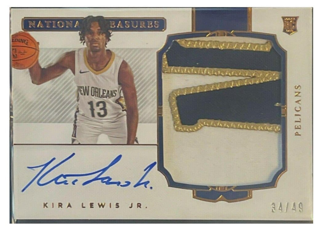 2020-21 Panini National Treasures Rookie Patch Autographs Kira Lewis Jr #146