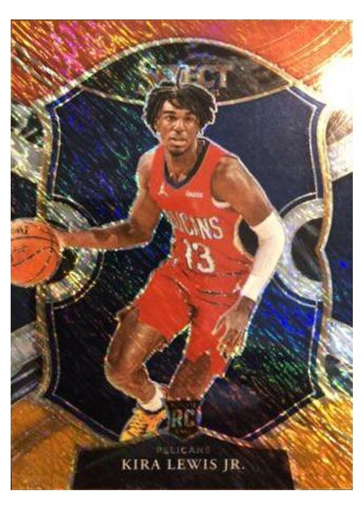2020-21 Panini Select Base Set Kira Lewis Jr. Red White Orange Shimmer #73 card
