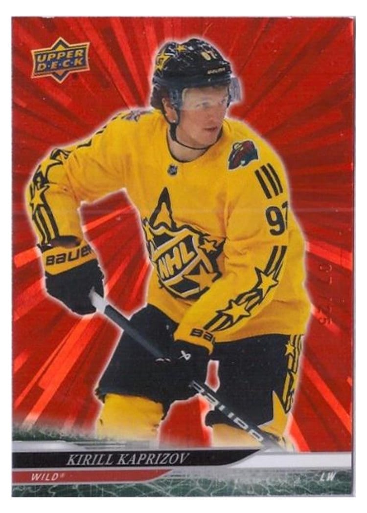 2024-25 Upper Deck Base Set Kirill Kaprizov Outburst Red #687 card