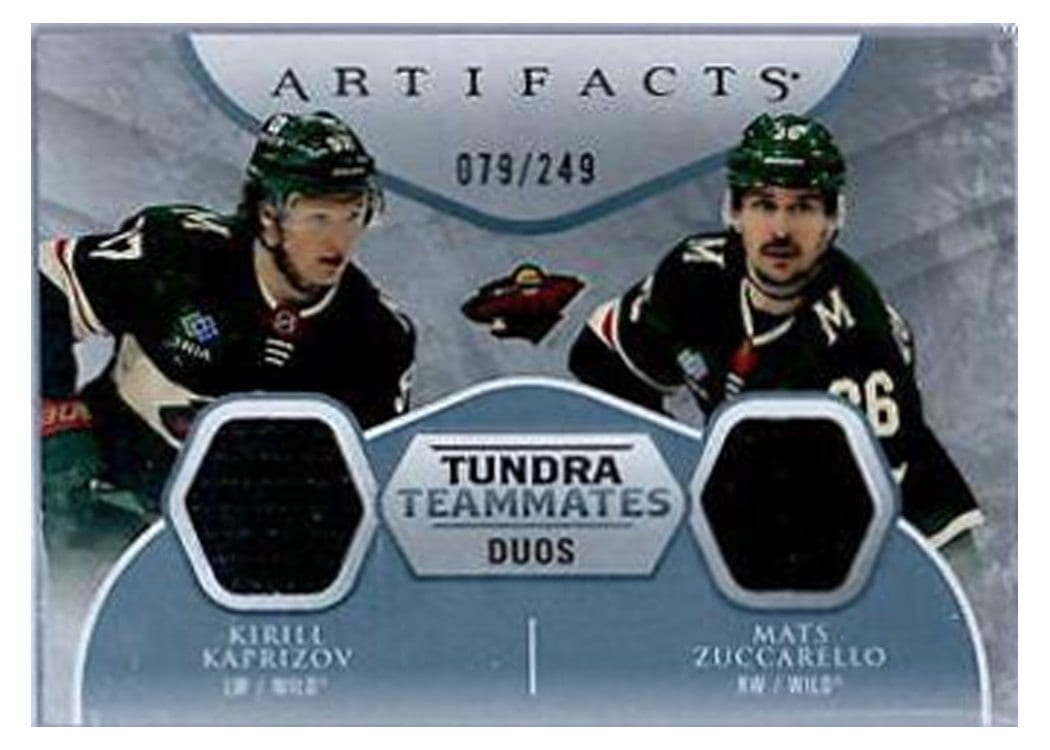2023-24 Upper Deck Artifacts Tundra Teammates Duos Kirill Kaprizov/Mats Zuccarello #T2-MIN card