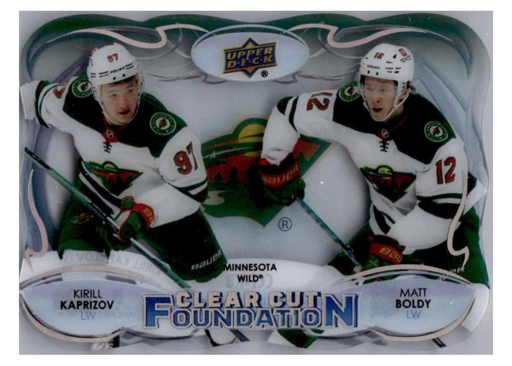 2022-23 Upper Deck Clear Cut Foundations Kirill Kaprizov/Matt Boldy #CCF-KB card