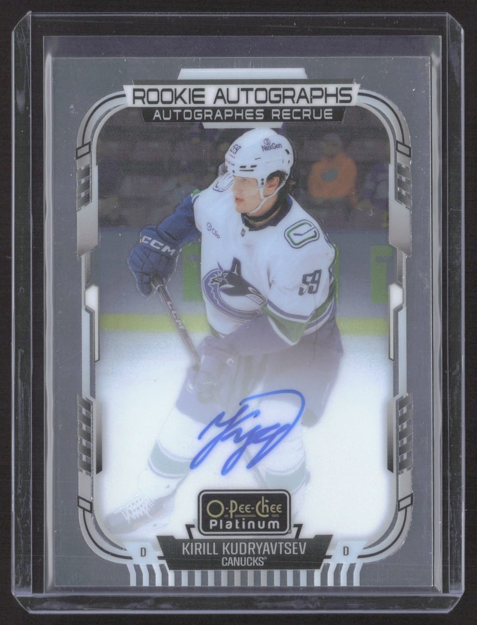 2025-26 O-Pee-Chee Platinum Rookie Autographs Kirill Kudryavtsev #R-KK card