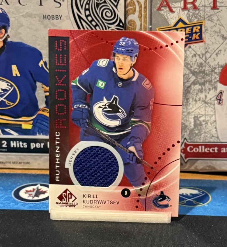 2025 SP Game Used Authentic Rookies Kirill Kudryavtsev #AR-KK card