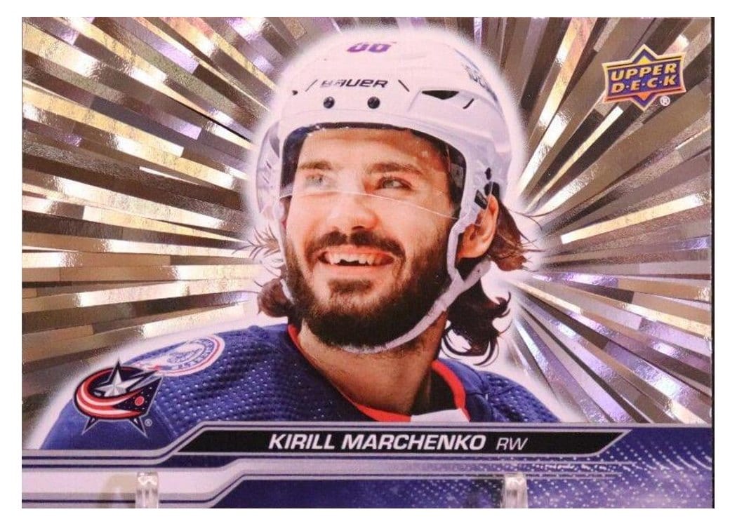 2023-24 Upper Deck Base Set Kirill Marchenko Outburst Silver #49 card