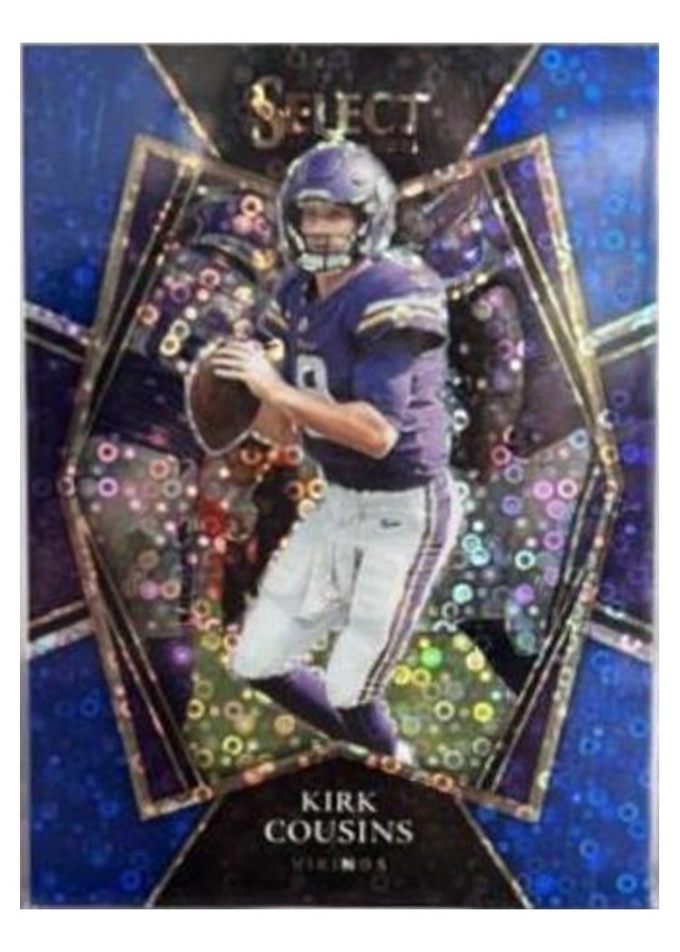 2021 Panini Select Base Set Kirk Cousins Blue Disco #123 card