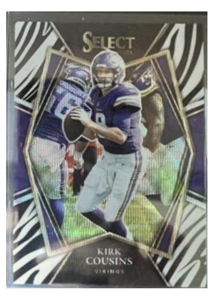 2021 Panini Select Base Set Kirk Cousins Zebra #123 card