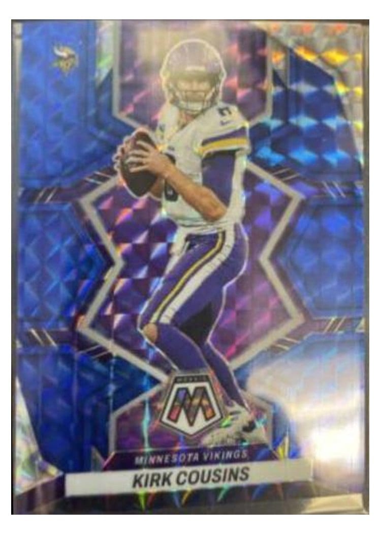 2022 Panini Mosaic Base Set Kirk Cousins Blue #127 card