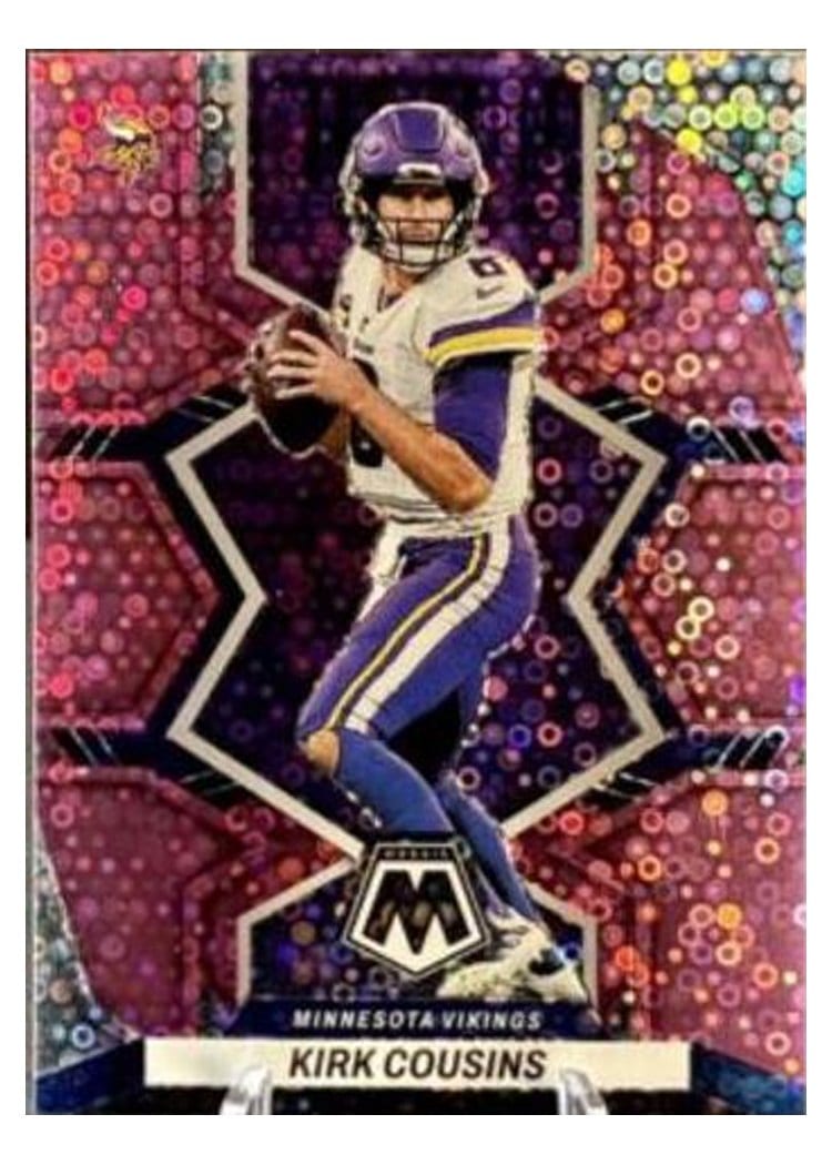 2022 Panini Mosaic Base Set Kirk Cousins No Huddle Pink #127 card