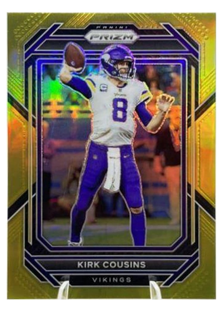 2022 Panini Prizm Base Set Kirk Cousins Gold #187 card