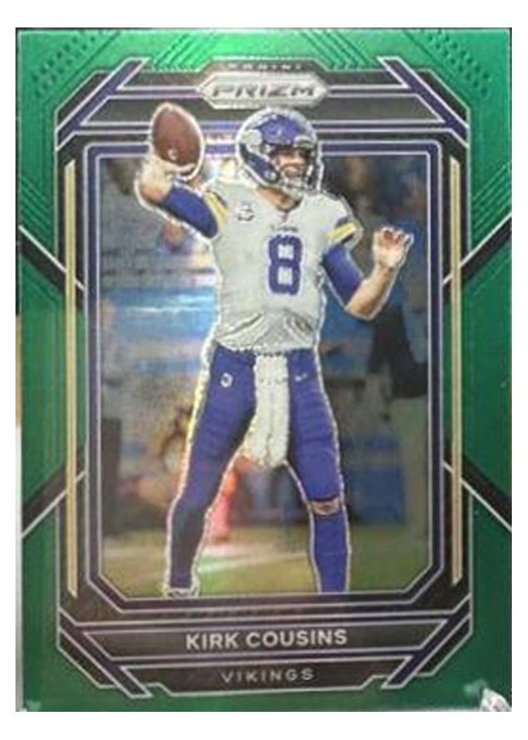 2022 Panini Prizm Base Set Kirk Cousins Green #187 card
