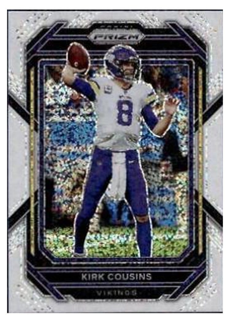 2022 Panini Prizm Base Set Kirk Cousins White Sparkle #187 card