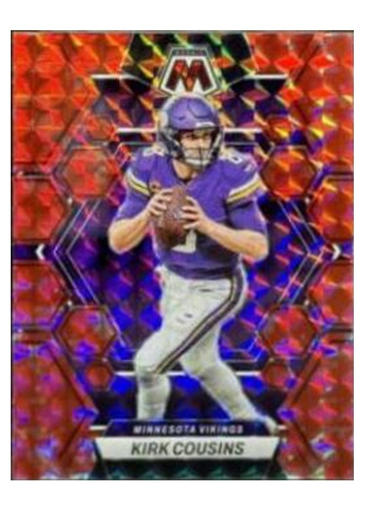 2023 Panini Mosaic Base Set Kirk Cousins Camo Red #150 card