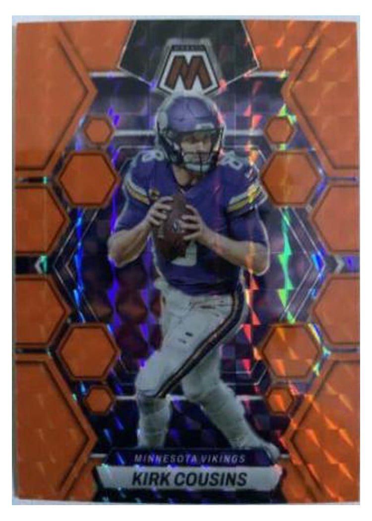 2023 Panini Mosaic Base Set Kirk Cousins Orange Fluorescent #150 card
