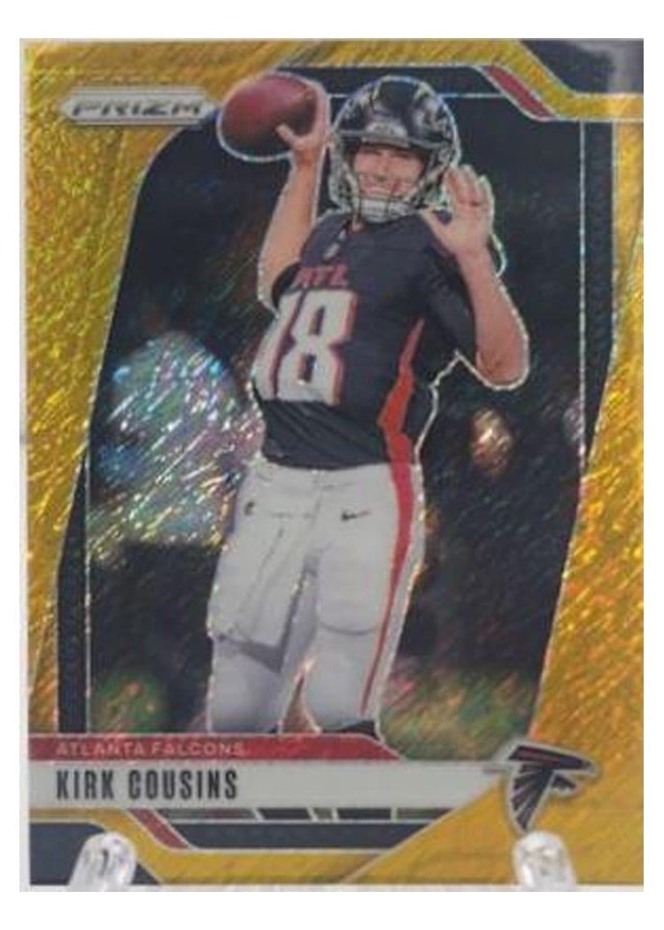 2024 Panini Prizm Base Set Kirk Cousins Gold Shimmer #10 card