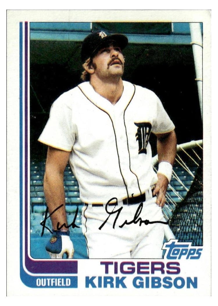 1982 Topps Kirk Gibson #105 card