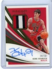 2020-21 Panini Immaculate Collection Patch Autographs Kirk Hinrich #PA-KHI card