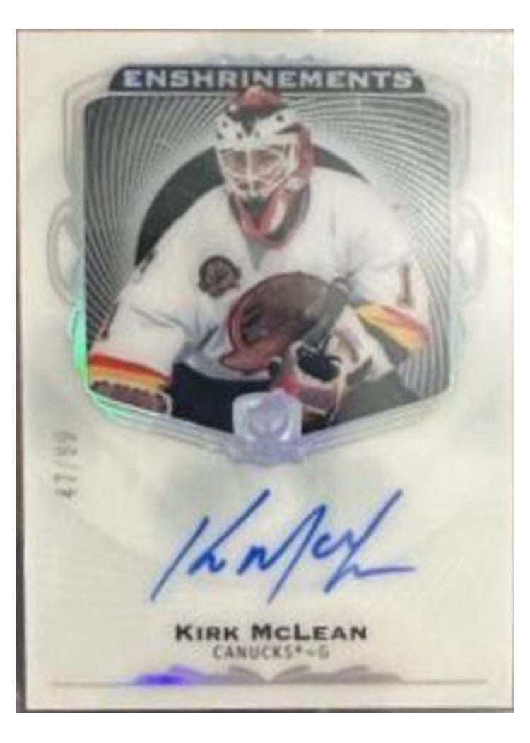 2021-22 Upper Deck The Cup Enshrinements Kirk McLean #E-MC card