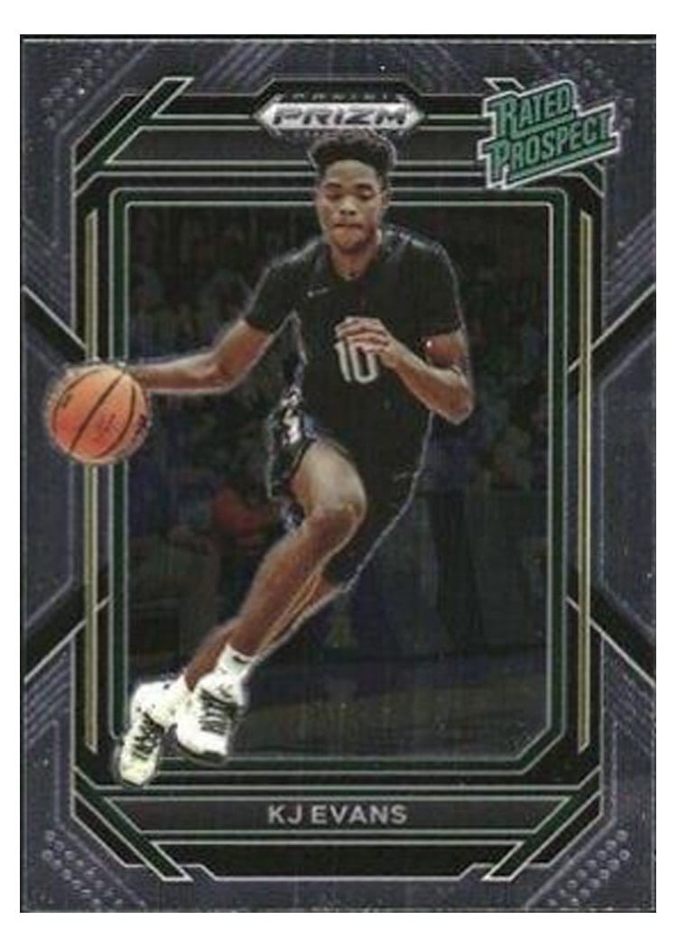 2023 Panini Prizm Draft Picks Rated Prospect KJ Evans #4 card