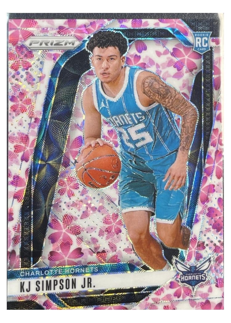 2024-25 Panini Prizm Base Set KJ Simpson Jr. Choice Cherry Blossom #247 card