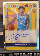 2024-25 Topps Chrome Next Stop Signatures KJ Simpson Jr. #NSS-KS card