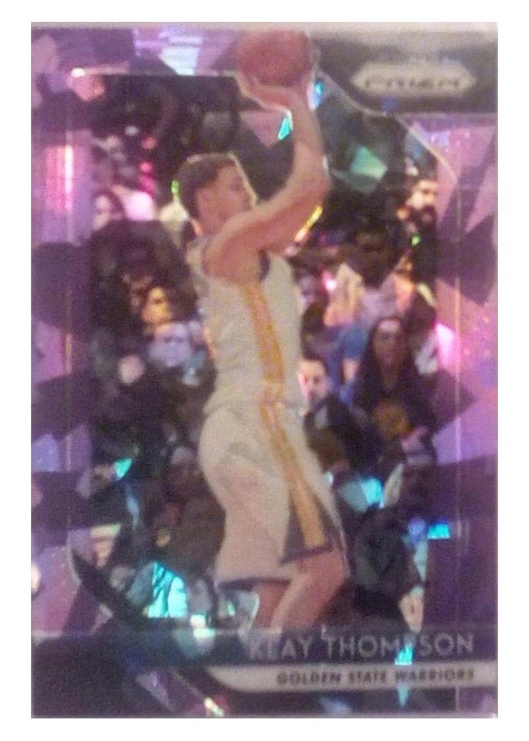 2018-19 Panini Prizm Base Set Klay Thompson Purple Ice Prizm #242 card