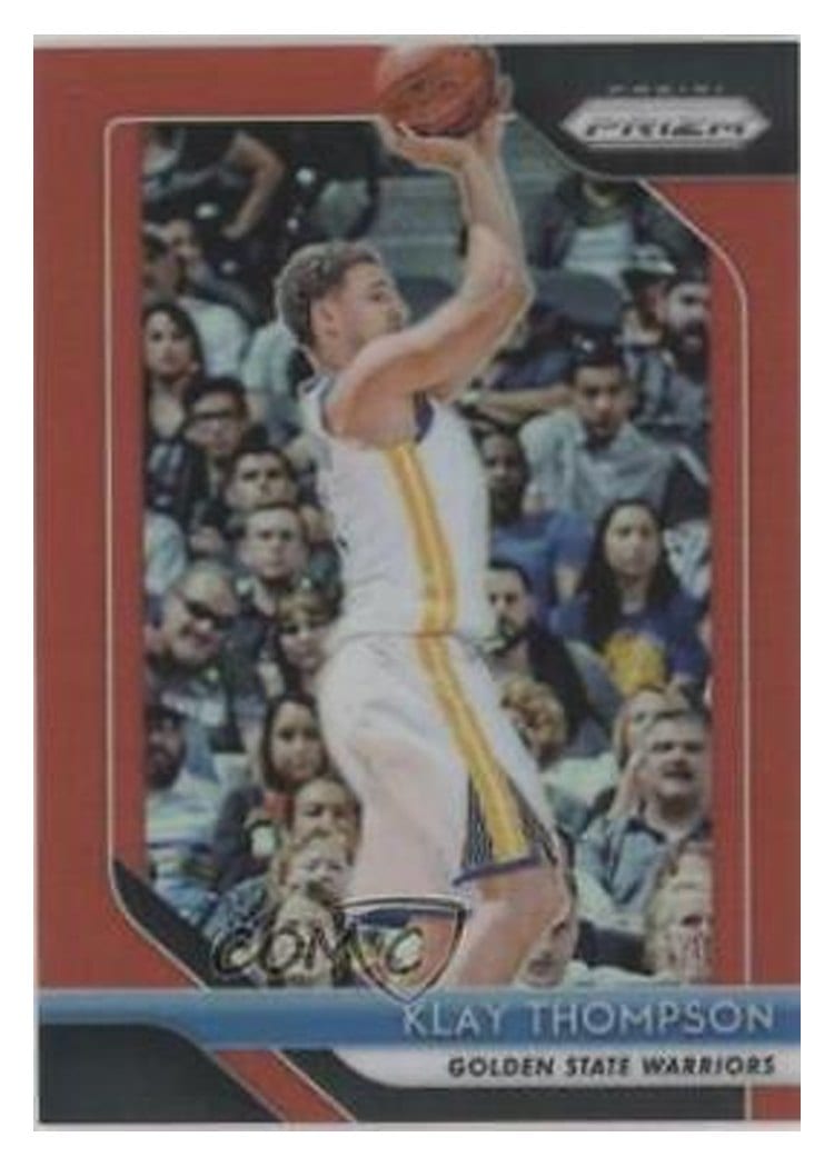 2018-19 Panini Prizm Base Set Klay Thompson Red Prizm #242 card