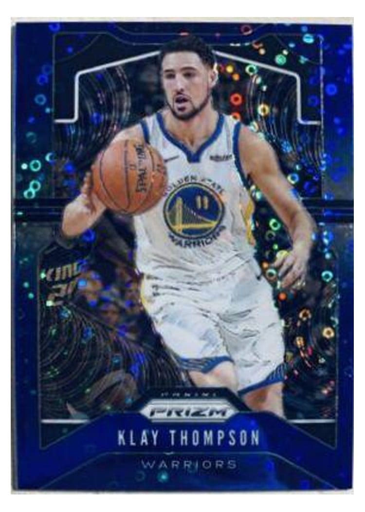 2019-20 Panini Prizm Base Set Klay Thompson Fast Break Prizm Blue #209 card