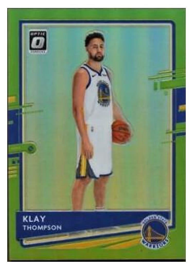 2020-21 Donruss Optic Base Set Klay Thompson Lime Green #49 card