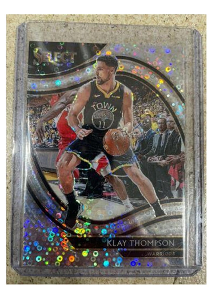 2020-21 Panini Select Base Set Klay Thompson Disco Prizm #243 card