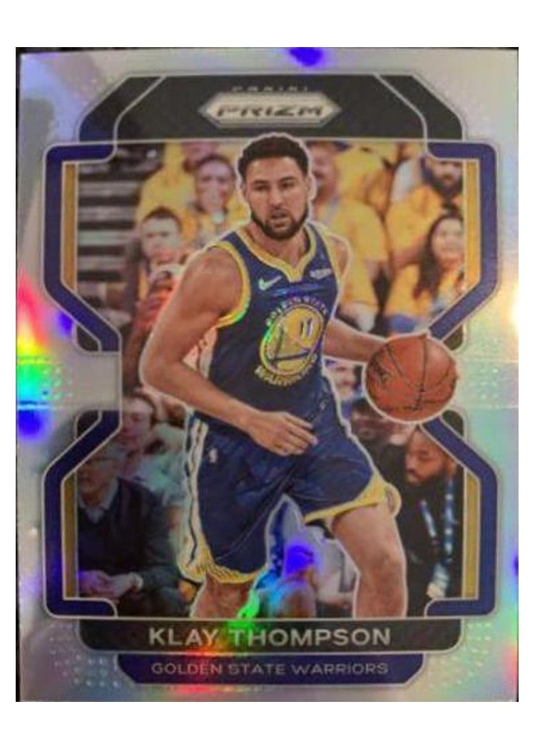 2021-22 Panini Prizm Base Set Klay Thompson Silver Prizm #92 card